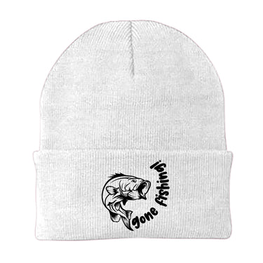 Gone Fishing v1 Embroidered Beanie